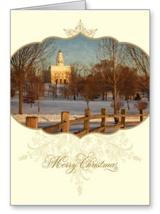 lds temple artwork christmas card