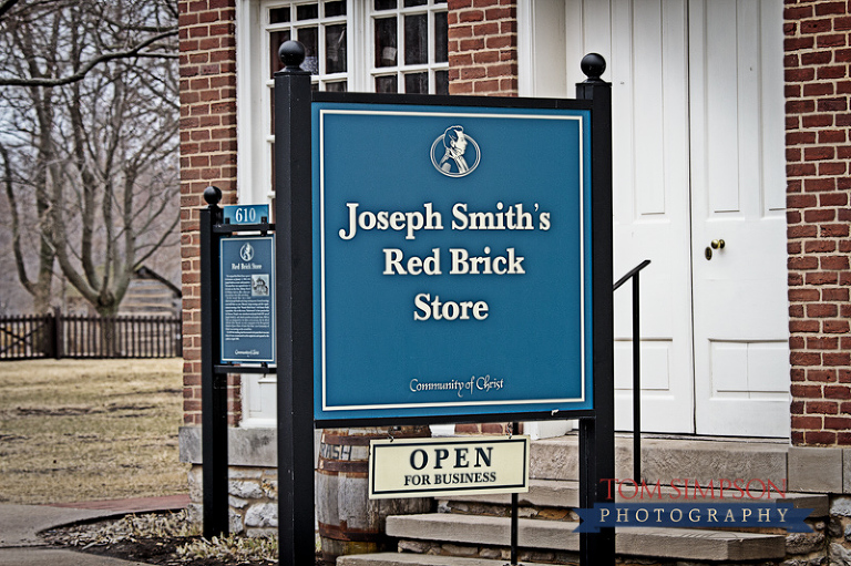 sign outside joseph smith red brick store in nauvoo il