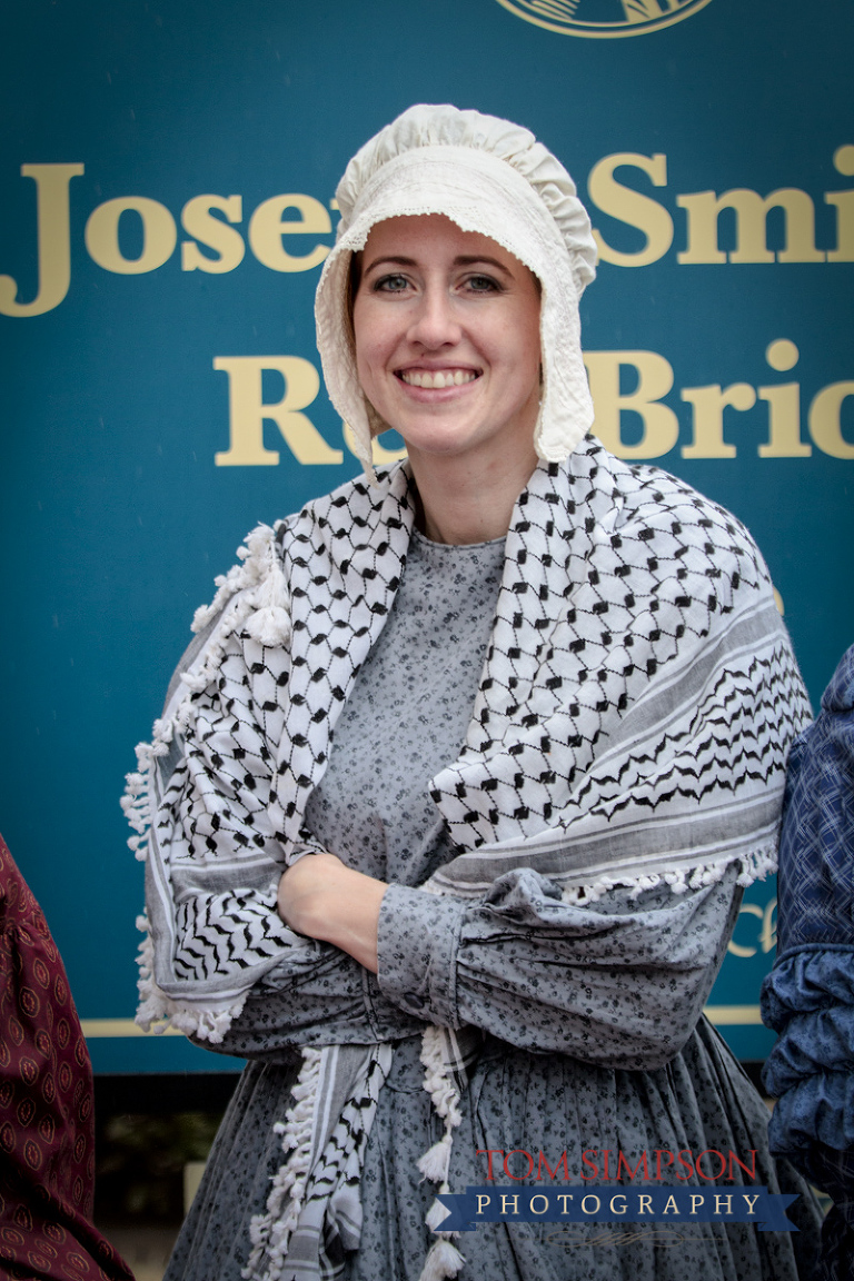 cast member of female relief society of nauvoo organization re-enactment