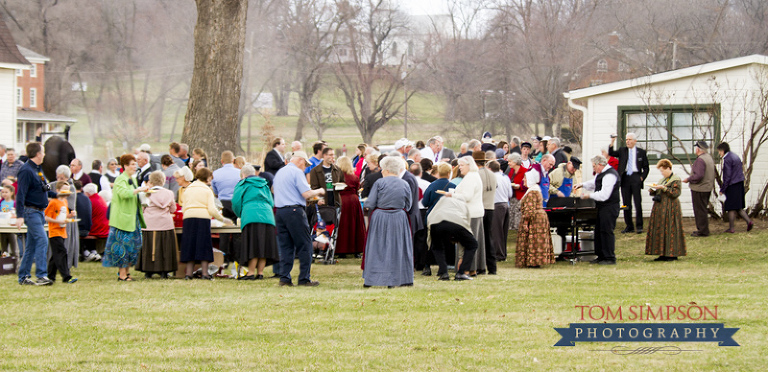 hot dogs served before prairie fire demonstration in old nauvoo