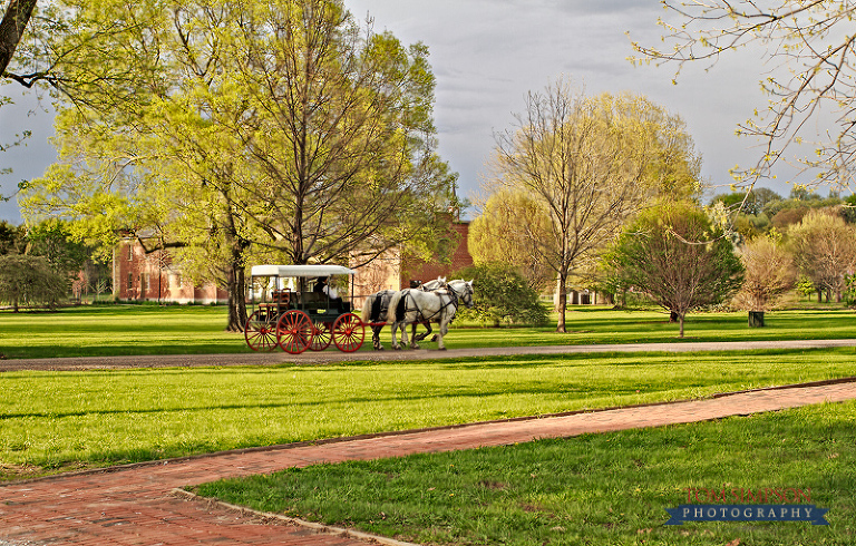 doc and dan head back to the stable in historic nauvoo