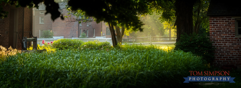 catching early morning light in old nauvoo