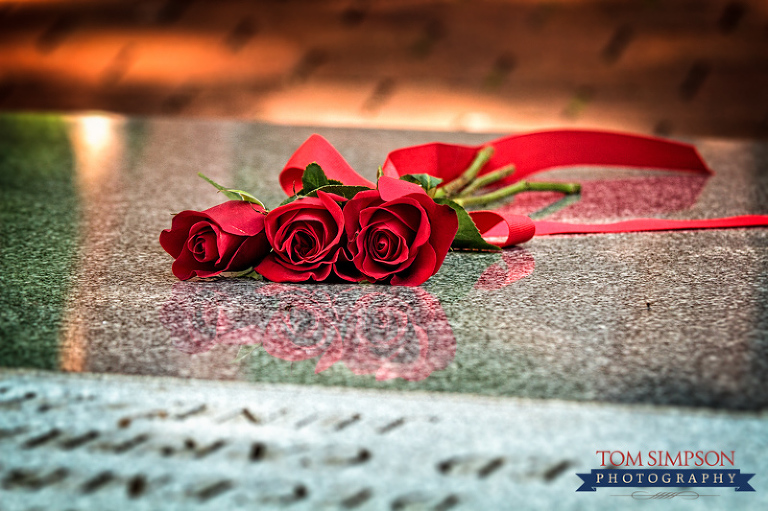 roses on joseph smith grave after commemoration photo by tom simpson