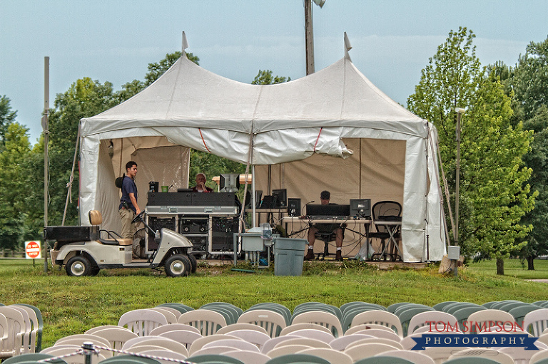 sound engineer tent on nauvoo pageant grounds