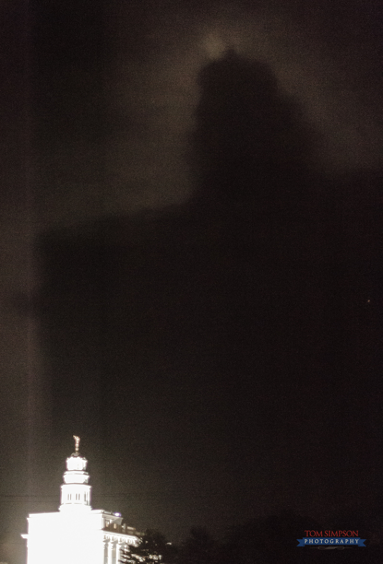 amazing photo shadow of nauvoo temple in clouds after pageant