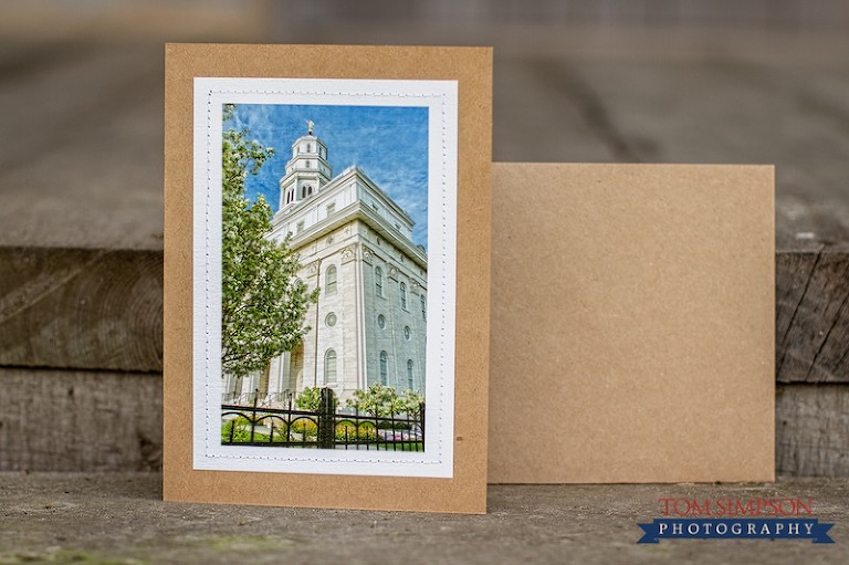 spring nauvoo temple greeting card