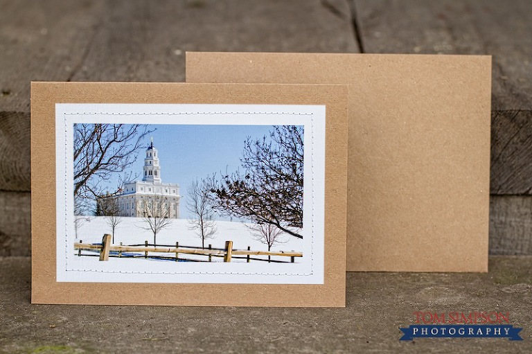 winter nauvoo temple artwork card