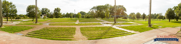pano of nauvoo pageant seating area view from the stage
