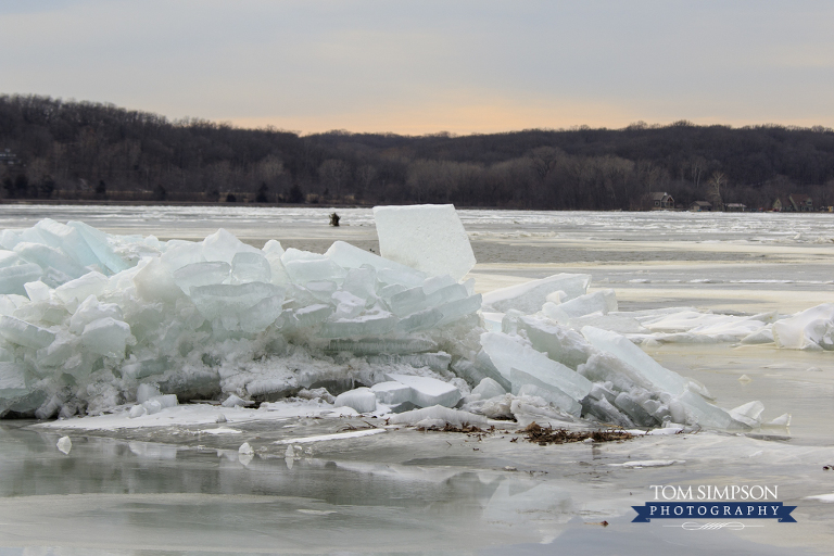 ice piles on the mississippi nauvoo images