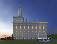 nauvoo temple sunset dusk