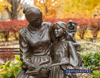 womens garden bronze statue